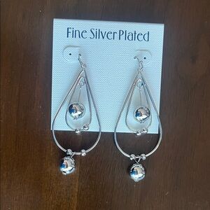 Elegant Silver Plated Drop Earrings